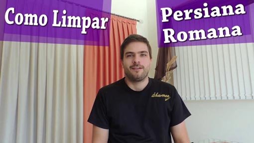 Limpeza de persiana romana